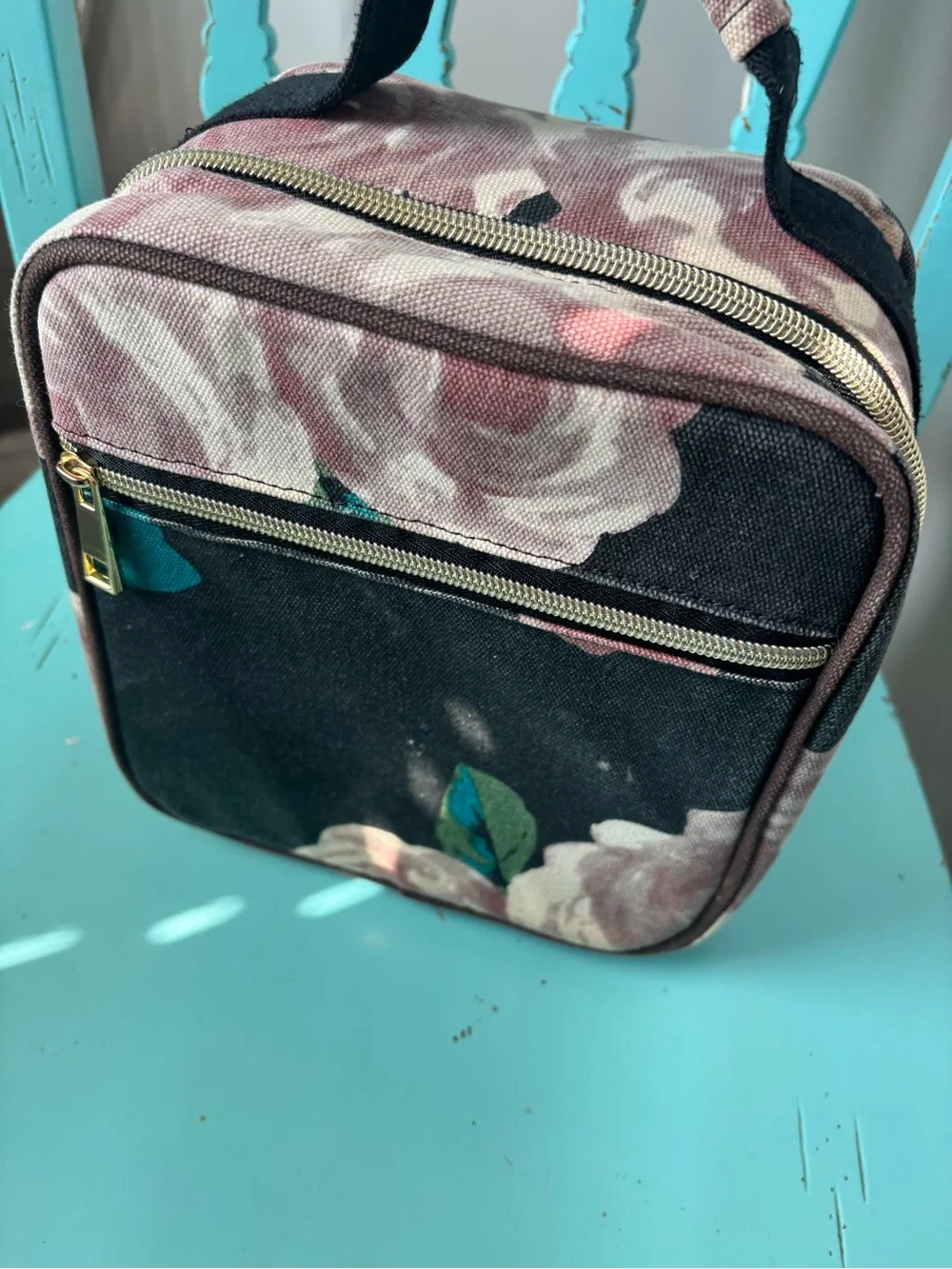 Pottery Barn Teen Backpack & Lunch Bag Set in Black and Dusty Rose